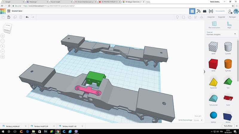 Plateau stabilisé avec tendeur Y pour Dagoma DiscoEasy200 