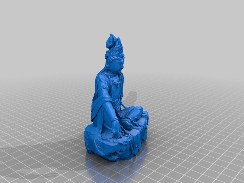 Low-Poly Water-Moon Guanyin