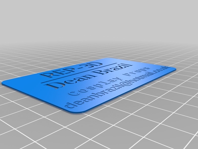 rep 3d buisness card