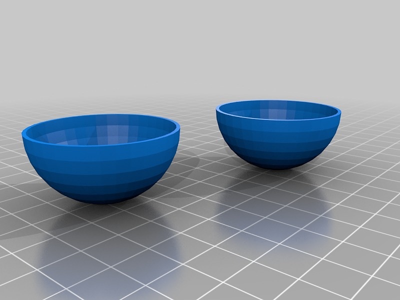 two hollow spheres yeah