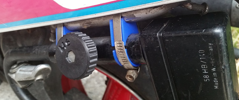 Motorbike lock holder.