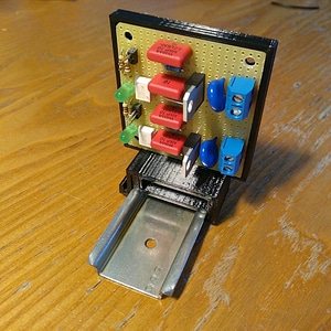 DIN rail clamp PCB mount