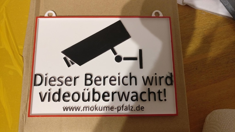 Warnschild Videoüberwachung