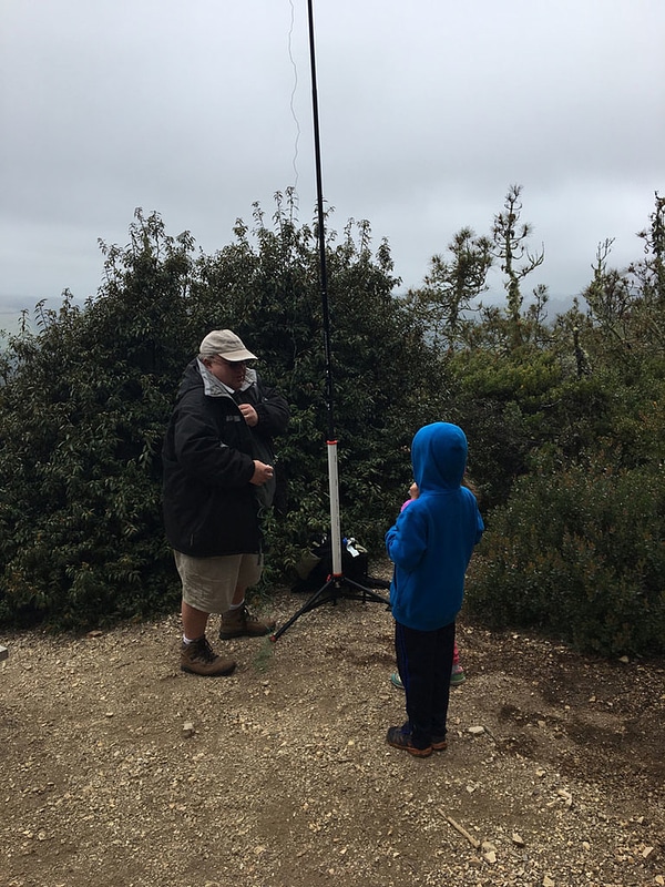 Antenna Mast from Tripod and Fishing Pole