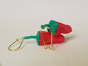 Hot Peppers Top Stem Earring Piece 
