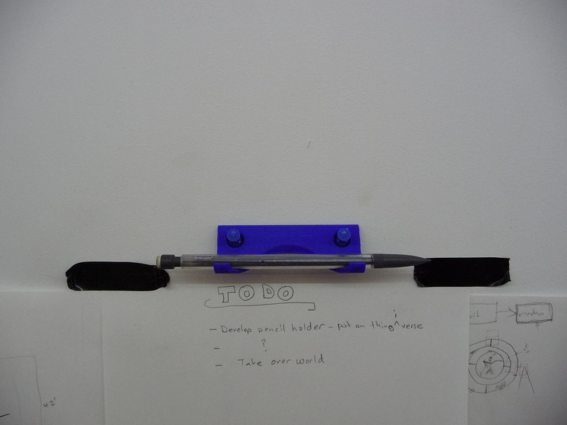 Wall mount pencil holder