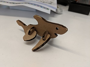 Laser Cut Cardboard Shark