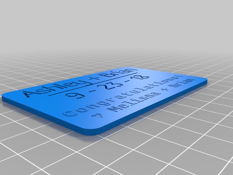 Wedding Gift Card thicker