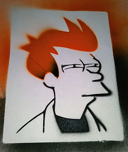 Fry Futurama Stencil