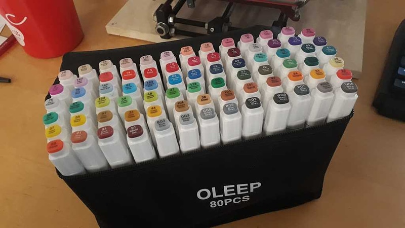 Organizador rotuladores Oleep estuche 80 piezas
