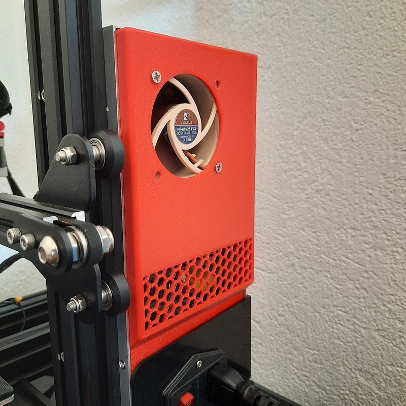 Power Supply Cover for 60mm Fan and LM2596 DC-DC Regulator