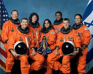 STS-107 Columbia Crew Lithophane Globe