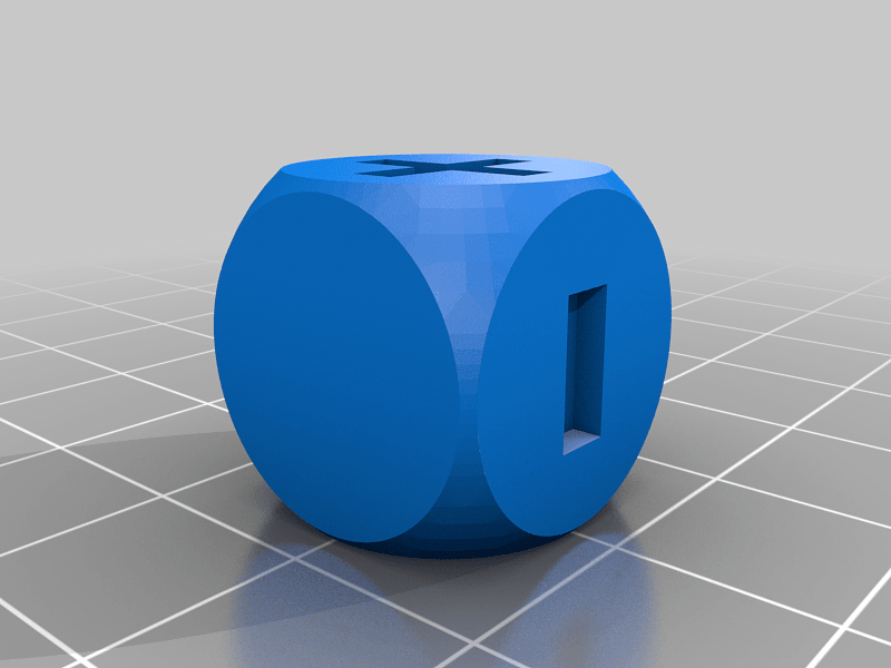 Fate Dice with centered signs - Free 3d model on creazilla.com