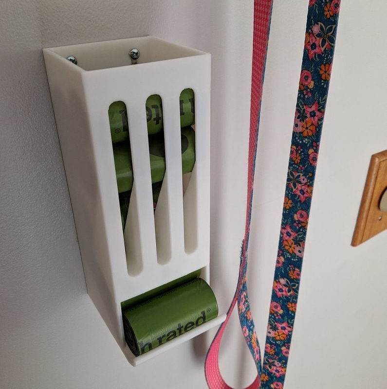 Earth Rated Dog Poop Bags Roll Dispenser - Wall Mounted, No Supports Needed
