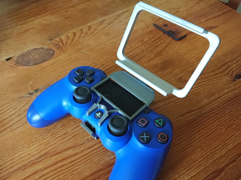 Dualshock 4 adaptater clip support for Sony Xperia XZ1 Compact WITH silicone case