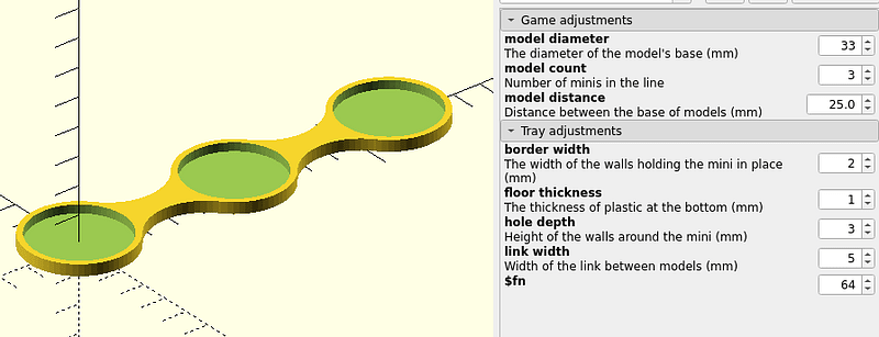 Conga line model tray customizer