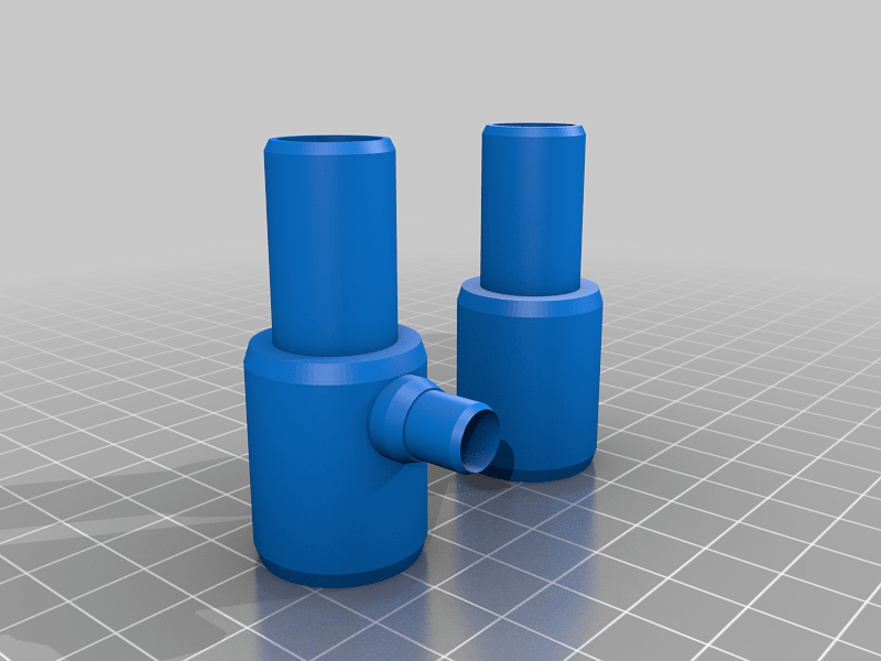 Parametrized Double Ring with Luer Lock Port