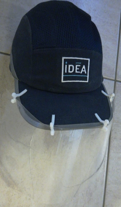 Clips for site helmet & safety cap - adaptation for transparent film - COVID-19 coronavirus