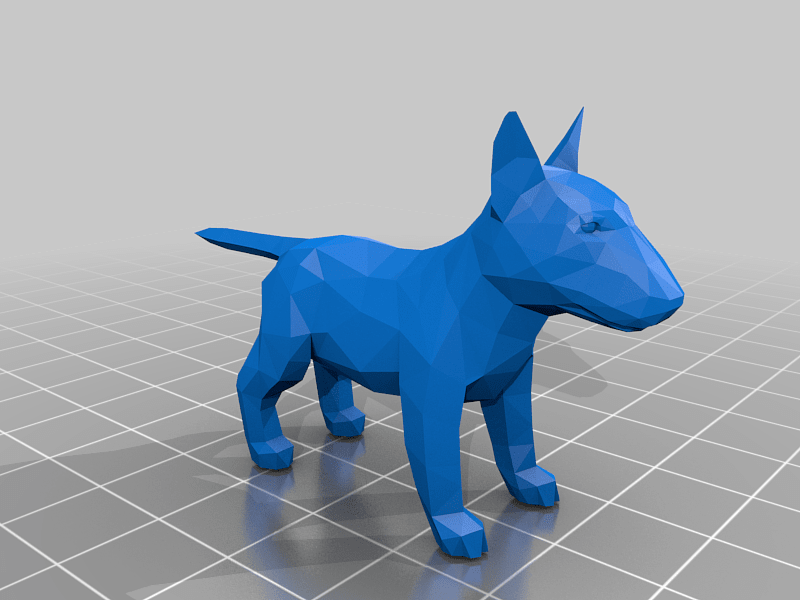 Bull Terrier Low Poly