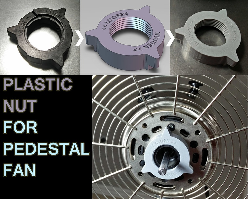 Motor Housing Nut - Pedestal Fan - Noma, Costway, etc.