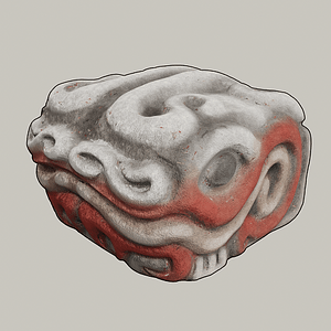 Feathered serpent / Quetzalcoatl / Lustria stone scaled for 28mm scatter tabletop terrain