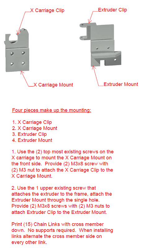 Ai3M X Axis cable chain