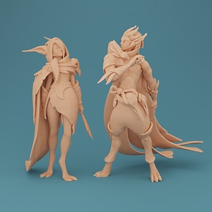 League of Legends Fan Art -  Xayah & Rakan (Fixed & Printable Remix)