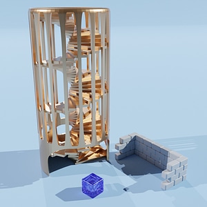 Spiral Stairs Dice Tower