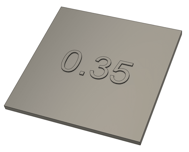 Numbered Small Squares For Use In Elephant Foot Compensation Calibration