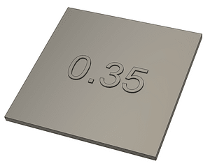 Numbered Small Squares For Use In Elephant Foot Compensation Calibration