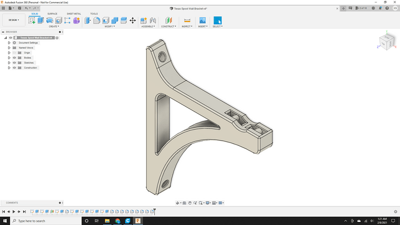Spool Wall Bracket w/ Internal Bearing for Texas Spools