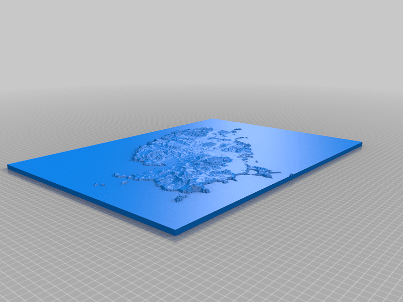 Eivissa Miniature Topographic Map (Correct Proportion)