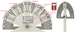 protractor with nonie/vernie scale