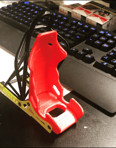 Racing car seat phone stand with roll cage modify 
