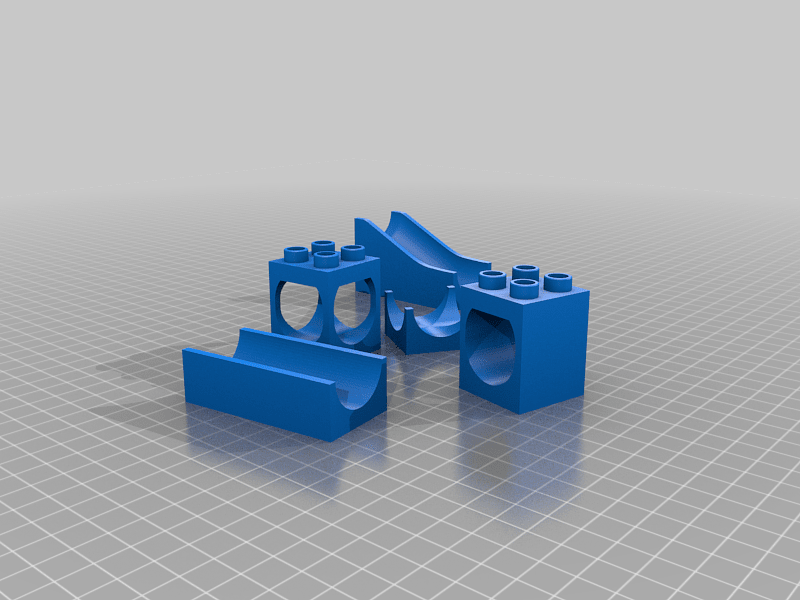 Hubelino/Duplo parts set / compatible marble run bricks (incl. Fusion 360 file)