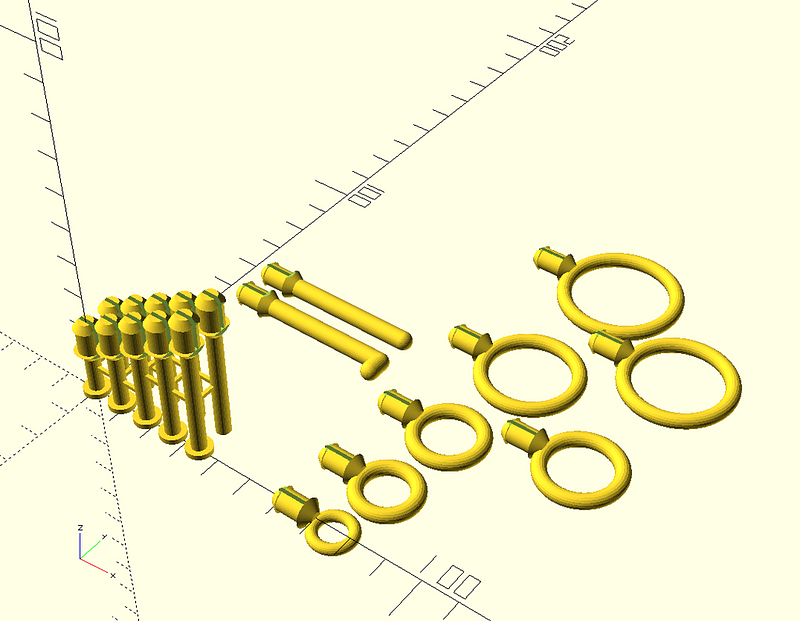 Pegboard pins and hooks