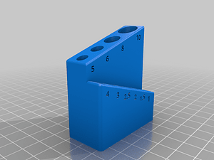 Allen Key Holder Metric 1 to 10 Free 3d model on creazilla