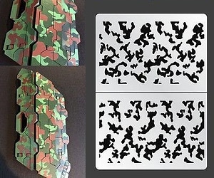 STENCIL - TRADITIONAL CAMO