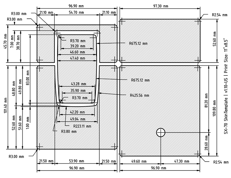 Polaroid SX-70 Skin Template