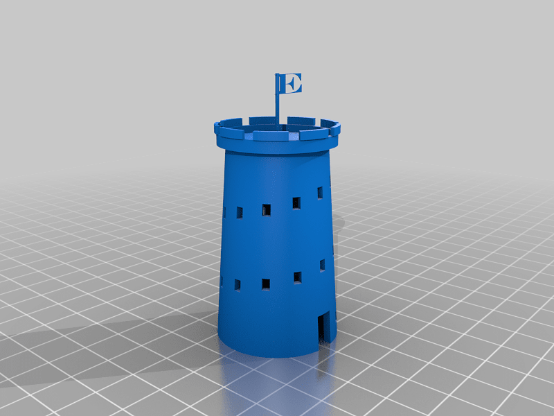 Toys for boys- Castle / lighthouse tower with stairs - OpenScad CSV