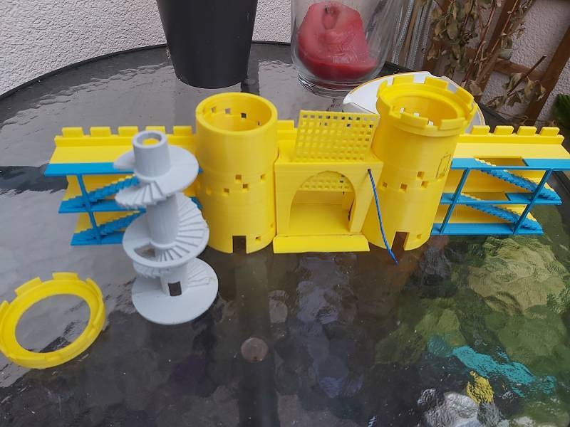 Toys for boys- Castle / lighthouse tower with stairs+cage lift