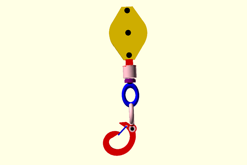 Toys for boys- crane lifting block, swivel, hook