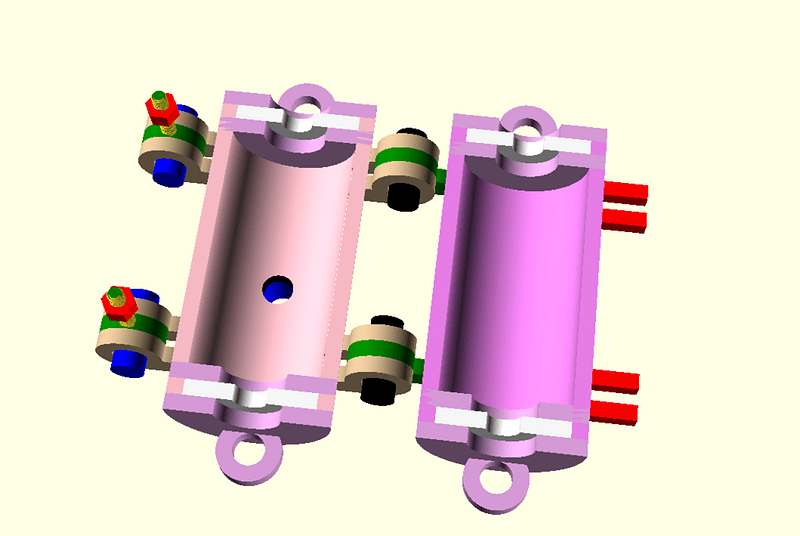 Crane wire rope lubricator - OpenScad CSV