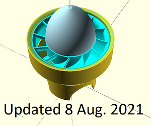 Vacuum Cleaner Turbine with 608 (Skateboard) Bearing