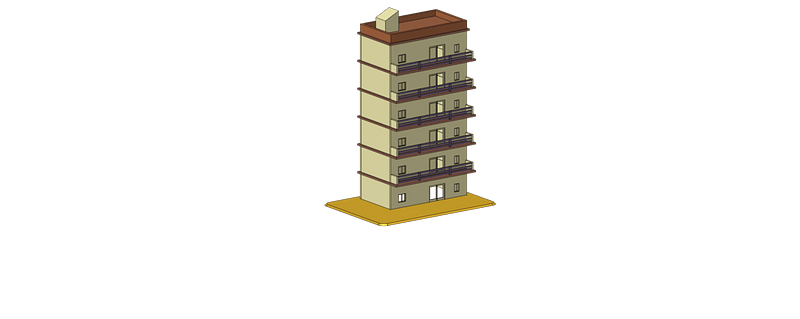 Edificio  6 plantas Escala n Maqueta de tren
