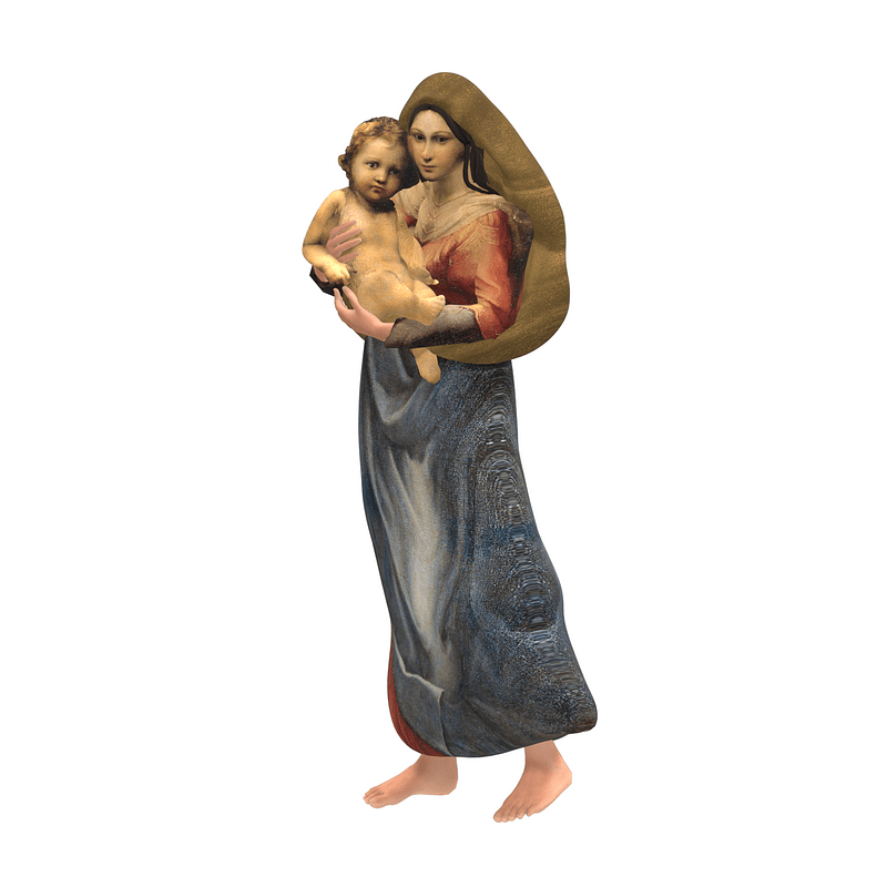 La Madonna Sixtina de Raffaello Santi - Modelos 3d gratis en creazilla.com