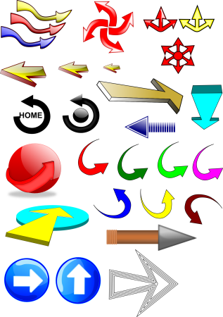 arrows-glossy-icons-set-illustration-original