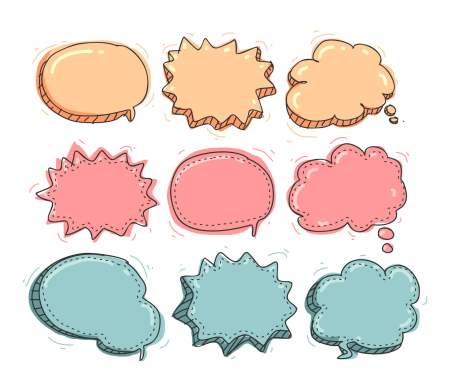 Doodle Speech Bubble Set