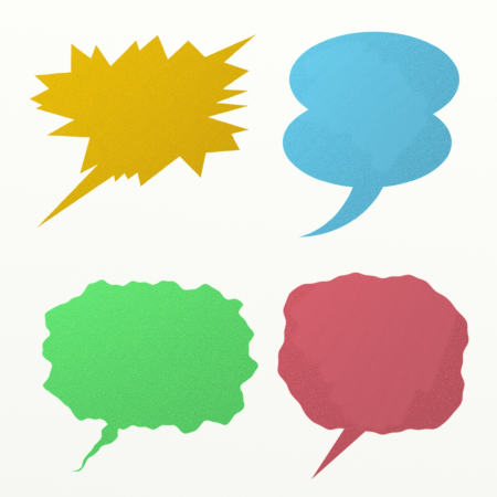 Cartoon speech bubbles