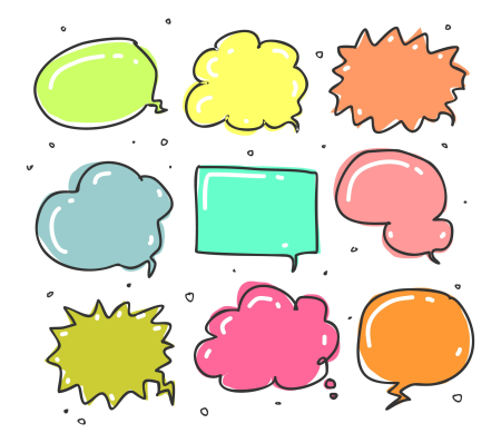 Doodle speech bubbles